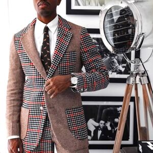 ROWING BLAZERS X TARGET Men's 3-button plaid blazer NWT